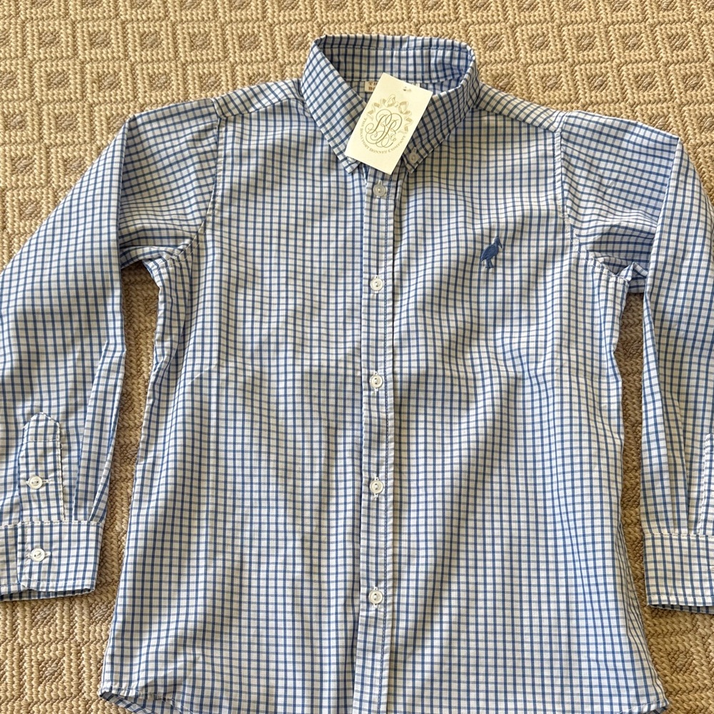 The Beaufort Bonnet Company Men's Blue Plaid Shirt